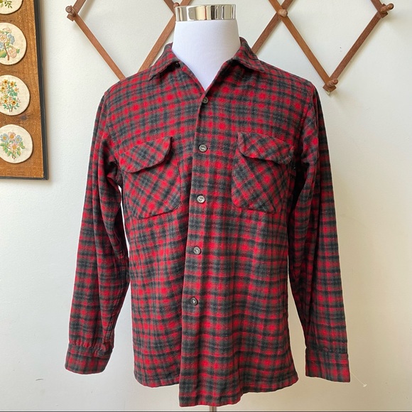 Pendleton Other - Vintage Pendleton Virgin Wool Flannel Button Down Shirt